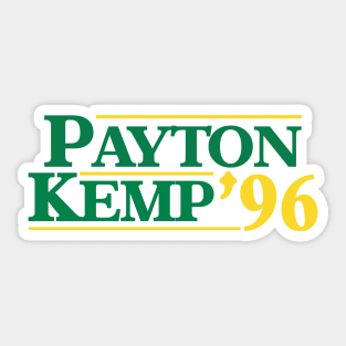 Payton/Kemp '96 Sticker